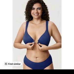Front-Closure Navy Bra Size 36 B